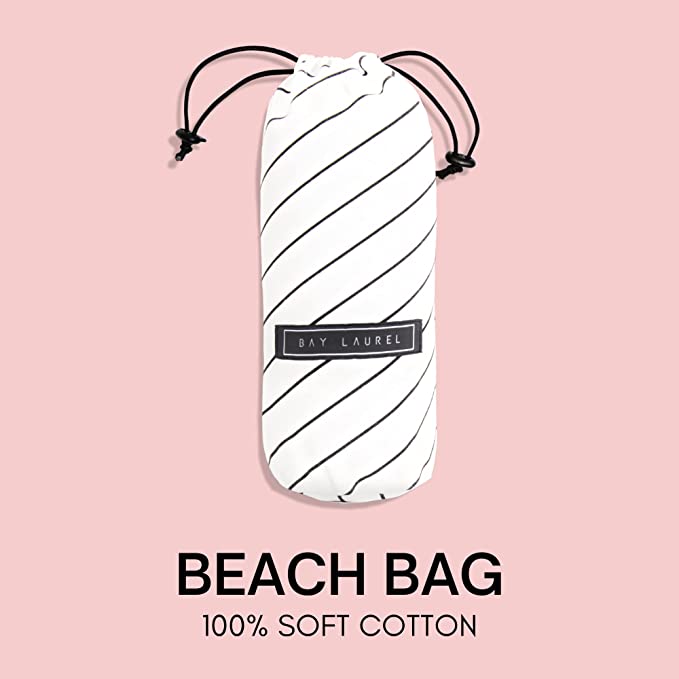 Yoga Towel with Striped Bag