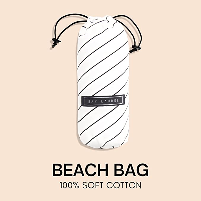 Yoga Towel with Striped Bag
