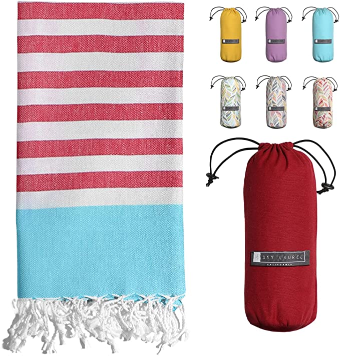 Turkish Beach Towel with Travel Bag