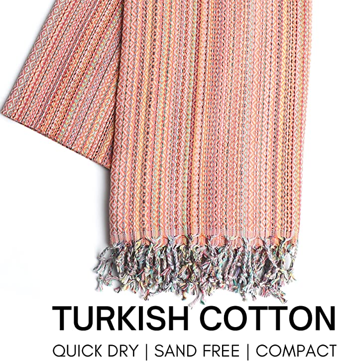 Turkish Beach Towel with Travel Bag